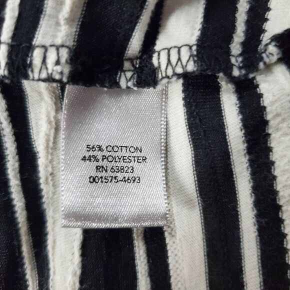 Christopher & Banks Large Black/White Stripe Top - Picture 5 of 6